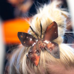 copper butterfly hairclip